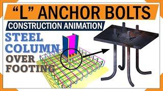 Anchor bolt fixing details  Footing reinforcements  3d animation of Rc foundation