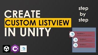 How To Create A Custom List view in unity step by step #unity #customlistview #trending