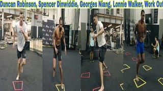 Heat Duncan Robinson Wizards Spencer Dinwiddie 76ers Georges Niang Spurs Lonnie Walker Work Out