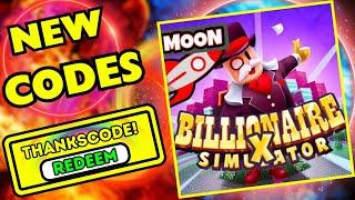 CODES BILLIONAIRE SIMULATOR X CODES 2024 Roblox Codes for BILLIONAIRE SIMULATOR X