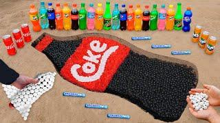 Coca-Cola Logo vs Mentos with Orbeez Underground  Best Coke Experiments
