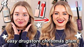 AD *EASY* DRUGSTORE Christmas Makeup Glam for BEGINNERS