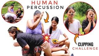 Funny Lap Sp@nk P-2  Back Percussion & Nose Clipping Challenge  Funny Game Challenge  Funny Video