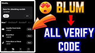 Blum All Verify Code  Blum New Code  Blum Verify Code  Blum New Verify Code Today New Blum Code