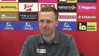 SV Ried-Trainer Maximilian Senft - die Pressekonferenz nach der ÖFB Cup-Niederlage bei Rapid Wien