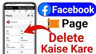 Facebook Page Delete Karne Ka Tarika  How To Delete Facebook Page