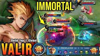 24 Kills Tanky META Build Valir 100% IMMORTAL - Build Top 1 Global Valir  MLBB