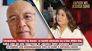 Doc Willie Ong ibinahagi kay Jessica Soho ang pakikipaglaban sa cancer  Kapuso Mo Jessica Soho