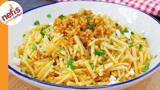 QUICK & EASY Turkish Walnut Pasta Recipe  How to Make Turkish Noodles with Butter and Walnuts