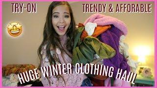 Huge Trendy Winter Clothing Haul  Try-On