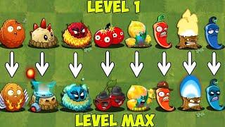 20 Bomb & Once Plants Level 1 vs Max Level - Who Will Win? - Pvz 2 Plant vs Plant