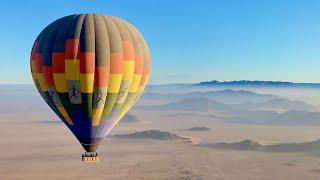 Hot air balloon flight over Namibias desert  SPECTACULAR travel experience 4K