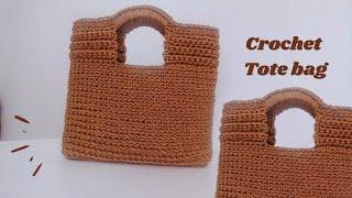 how to crochet a tote bag  a super easy crochet tote bag tutorial for beginners  MirrymasCrafts