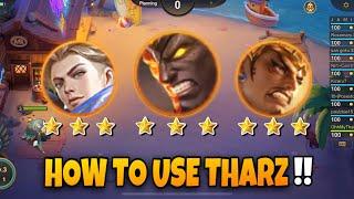HOW TO USE THARZ PERFECTLY  MOST ANNOYING STRATEGY COMBO OF THARZ SKILL 3‼️ MAGIC CHESS