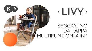 Seggiolone da pappa 4 in 1 LIVY Kinderkraft  In versione con sdraietta