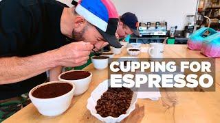 Coffee Cupping For Espresso Making an Old School Espresso Blend. Lots of Nerdy Coffee Talk
