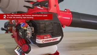 How to Find The Model Number on a Troy-Bilt Lawn Leaf Blower