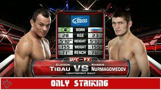 Khabib Nurmagomedov vs Gleison Tibau but its only striking...  MMA GOATS