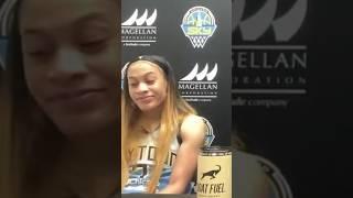 Chennedy Carter on the possibility of her dunking