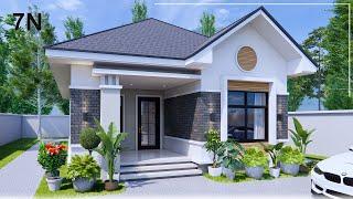 7 x 12 Meter small house plan  Beautiful House design with 3Bedrooms