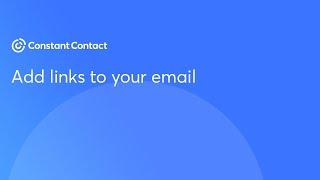 Add links to an email  Constant Contact