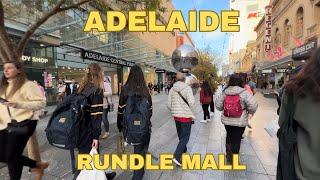 4K Adelaide City Tour  Rundle Mall Walkthrough  Rush Hour   May 2024