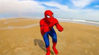 Joy From The Beach  Spider-Man Looking For Teammates  Happy Videos
