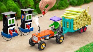 diy tractor mini petrol pump science project  How is heavy trolley get refueled by petrol pump?