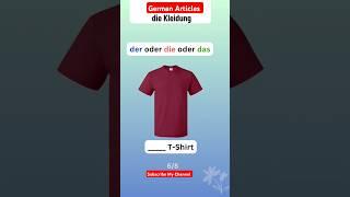 Learn German - die Kleidung  Vocabulary  Pronunciation #deutschlernen #deutsch #germanlanguage