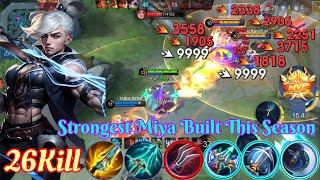 26 Kill Miya The Strongest Built In This New Patch MLBB Miya God #mobilelegends #mlbbnextcreator