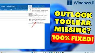Outlook Toolbar Missing How to Show Toolbar in Outlook Email?