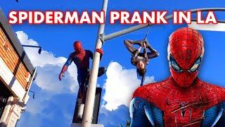 Spiderman Stunts in LA Real Life Web Swinging