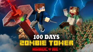 100 DAYS ON A TOWER IN THE MINECRAFT ZOMBIE APOCALYPSE