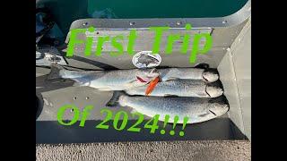 First Salmon and Trout fishing trip of the year on Lake Michigan out of Hammond IN 2112024