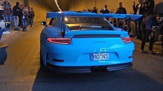 Supercars Accelerating into Tunnel LOUD Huracan GT3RS M5 GT-R..