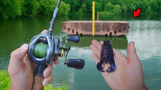 Fishing For MONSTER BASS With BIG Jigs Bank Fishing