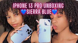 iPHONE 13 PRO SIERRA BLUE UNBOXING  Testing the Camera + Set Up