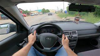 LADA PRIORA POV TEST DRIVE CITY CAR DRIVING