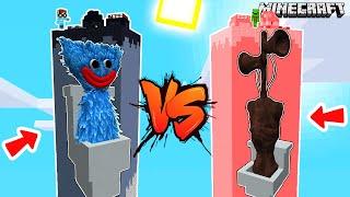 SKIBIDI HUGGY WUGGY TOILET HIMMELSINSEL vs SKIBIDI SIRENHEAD TOILET HIMMELSINSEL in Minecraft