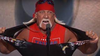 Crowd Erupts Into ‘USA’ Chant As Hulk Hogan Rips Shirt In Half On RNC Stage