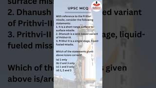 Science and Technology  Prithvi missile #upsc #upsc2024 #civilservices #civilservicesexam #upsc