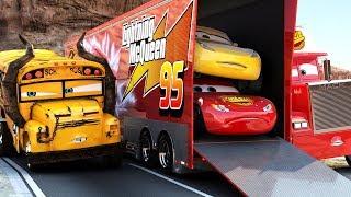 Lightning McQueen vs. Miss Fritter Epic Race for a Bunch of Oil  Disney Cars Toys Movies