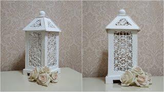 Dekorativ Fənər Düzəltmək.Kartondan Dekoratif Fener Yapımı.DIY Lantern Using Cardboard.DIY Decor