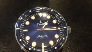 Evant Tropic Diver Fume Blue Limited Edition 300 – Seconds hand movement