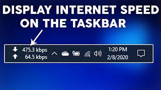 How to Display the Internet Speed on the Taskbar in Windows 7 8 and 10