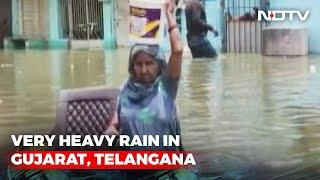 Very Heavy Rain In Gujarat Telangana