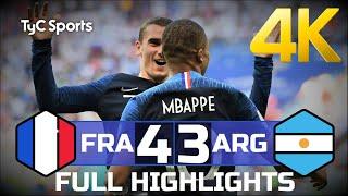 France - Argentina 4-3 4K FULL HIGHLIGHTS & GOALS Argentinian Commentary