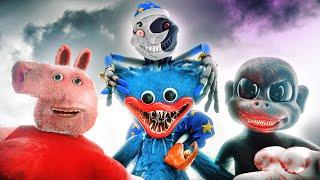 The Ultimate Creature Fights by Horror Skunx Huggy Wuggy Moondrop Peppa Pig & Cartoon Monkey