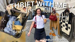 Fall Thrift With Me try-on cute new finds pinterest inspo