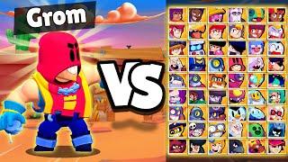 Grom VS Every Brawler  Grom 1v1 Brawl Stars